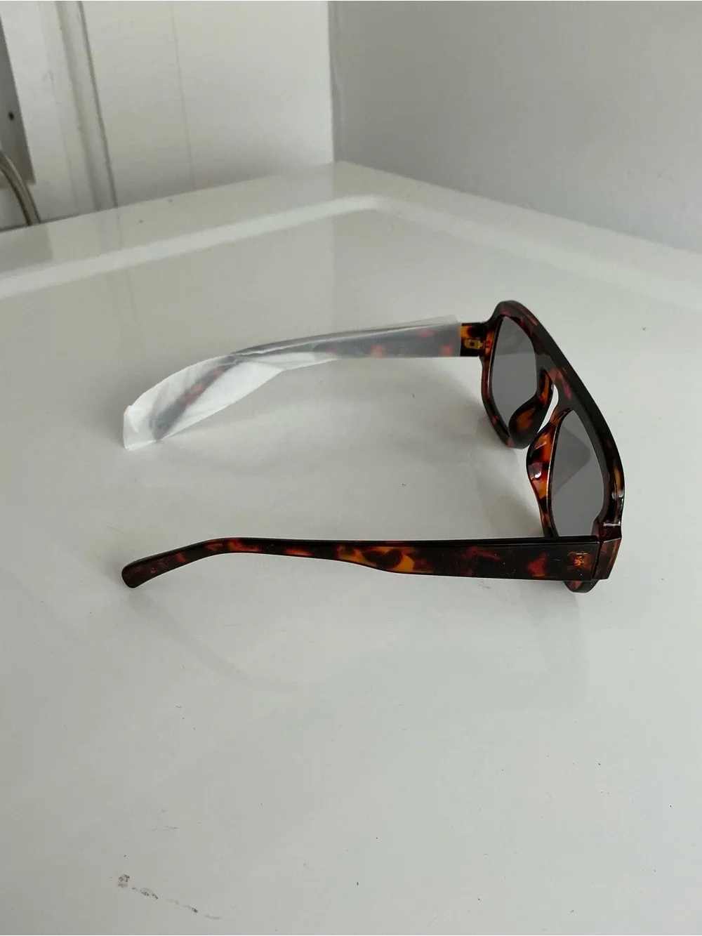 Men's Tortoiseshell Square Aviator Sunglasses - Brown Tortoise